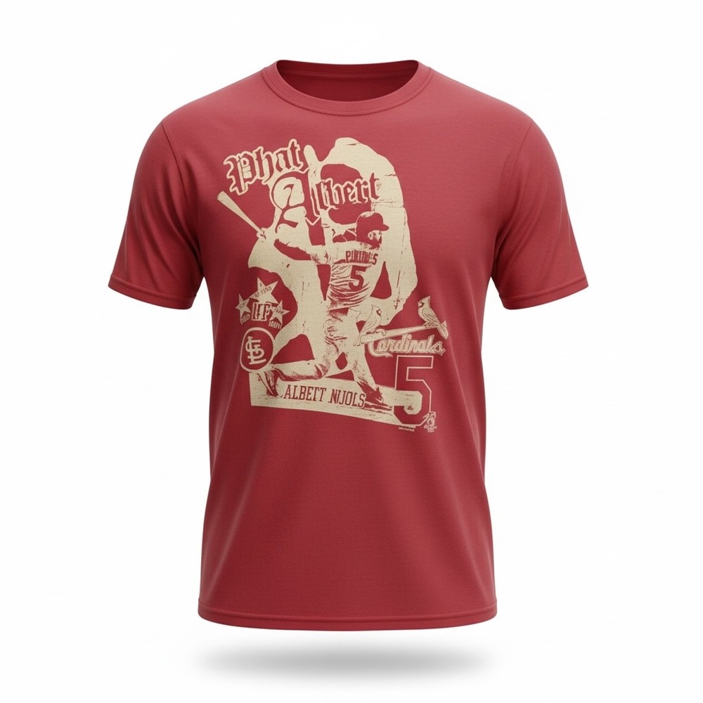 Nike T-Shirt Mens 2XL Red St. Louis Cardinals Albert Pujols Graphic